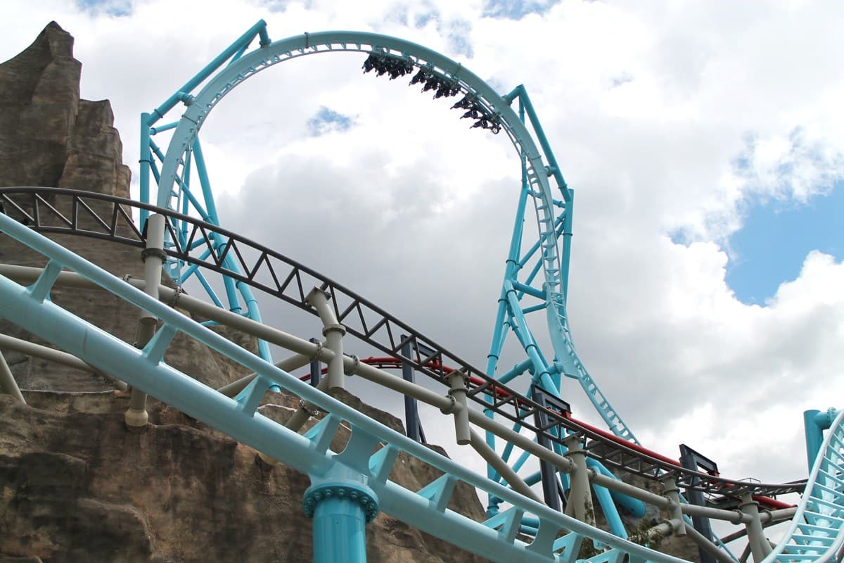 Roller coaster track at Canada's Wonderland