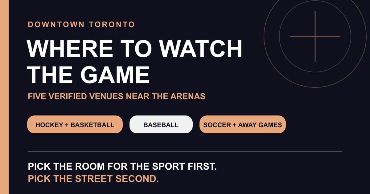 A downtown Toronto game-night guide to five sports-bar picks near the arenas