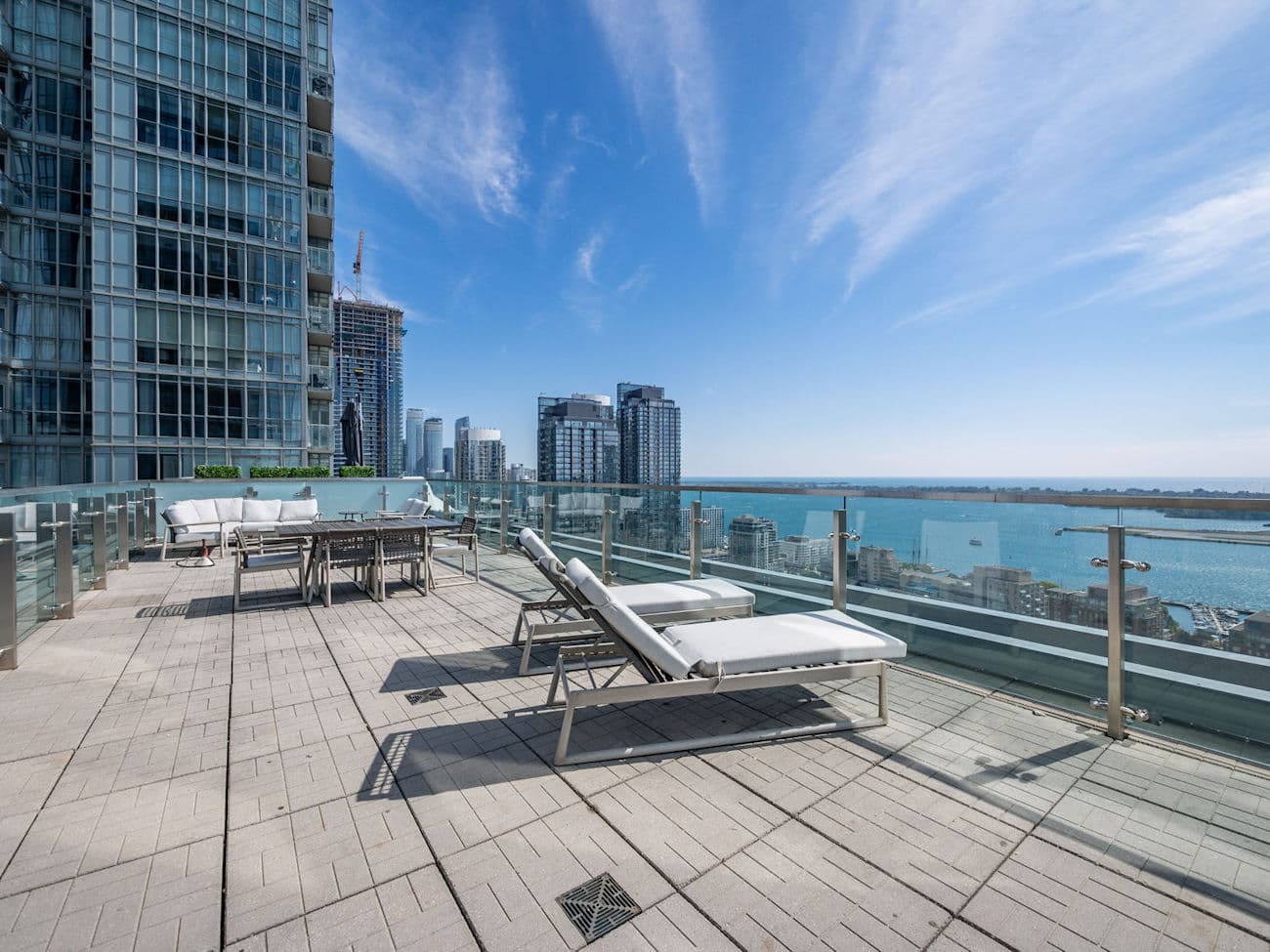 Toronto condo interior with city views