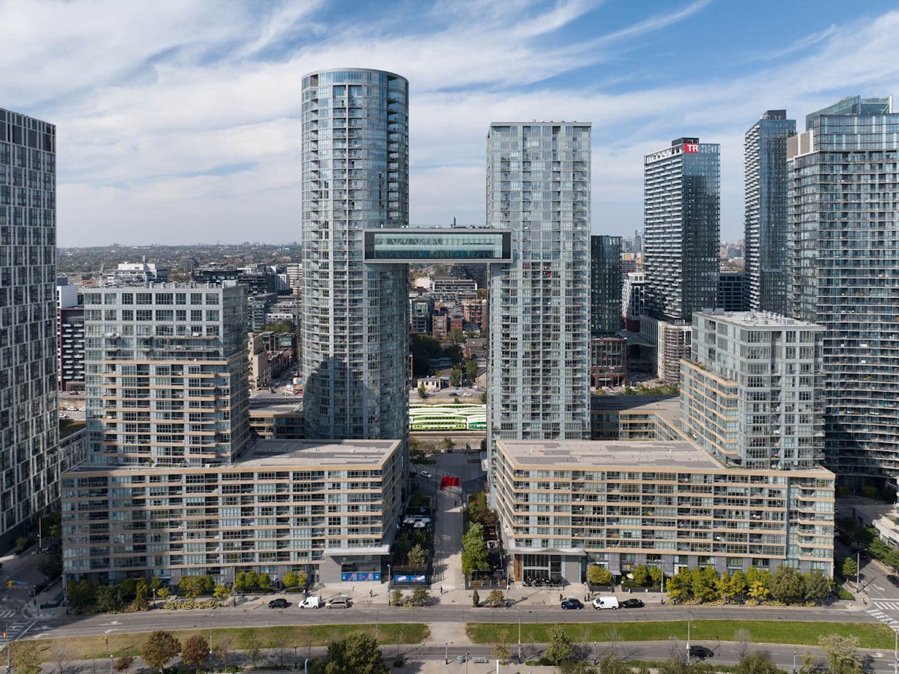 Toronto condo kitchen and living area